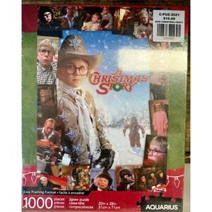A Christmas Story 1,000 Piece Puzzle 20" x 28" New Sealed Games Aquarius 62-914